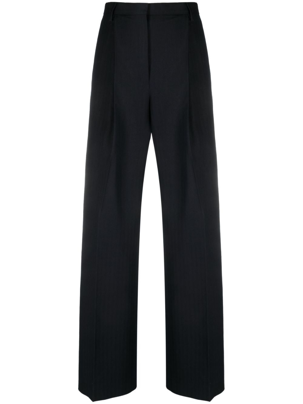Navy blue porter tailored high-waisted trousers - women - DRIES
